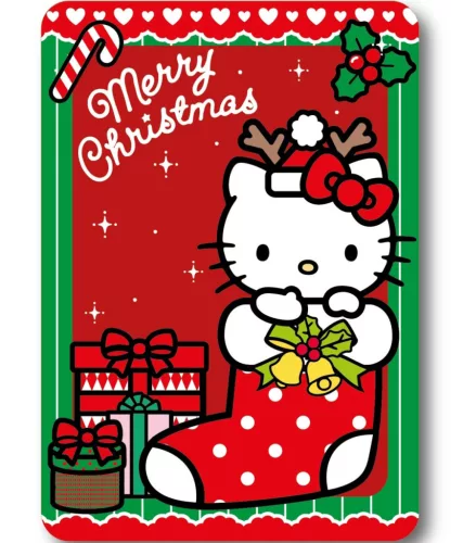 Hello Kitty Holiday Cheer Karácsonyi polár takaró 100x140cm