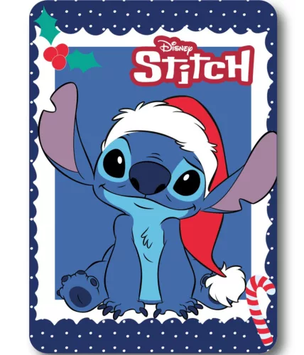 Disney Lilo és Stitch, A csillagkutya Holiday Karácsonyi polár takaró 100x140cm