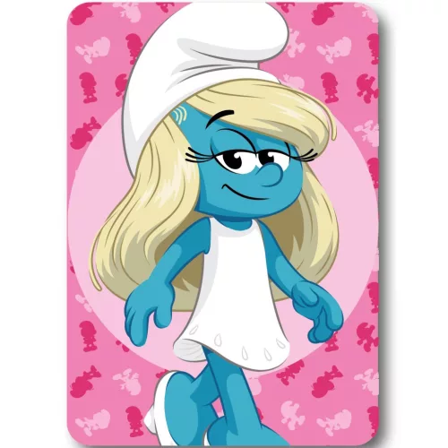 Hupikék Törpikék Smurfette polár takaró 100x140cm