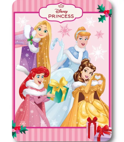 Disney Hercegnők Festive Fairy Karácsonyi polár takaró 100x140cm