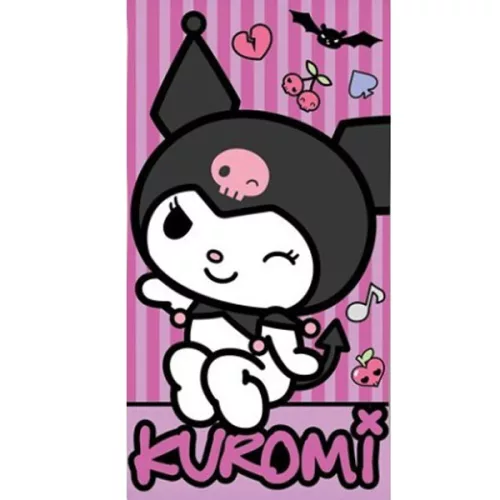 Hello Kitty Punk Kuromi fürdőlepedő, strand törölköző 70x140cm (Fast Dry)
