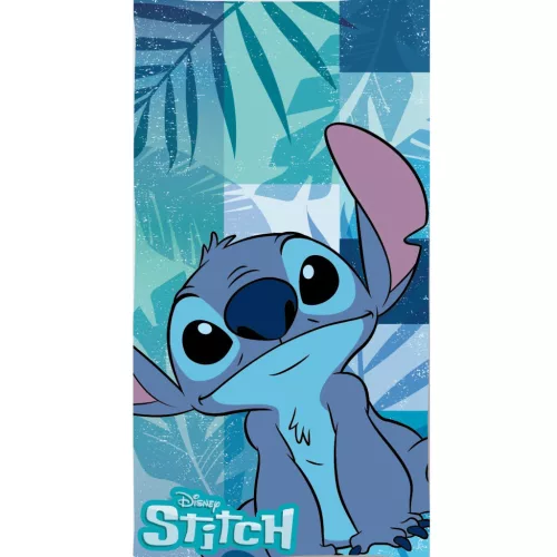 Disney Lilo és Stitch, A csillagkutya Blue Leaf fürdőlepedő, strand törölköző 70x140cm (Fast Dry)