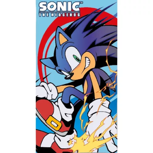 Sonic a sündisznó Electric Speed fürdőlepedő, strand törölköző 70x140cm (Fast Dry)