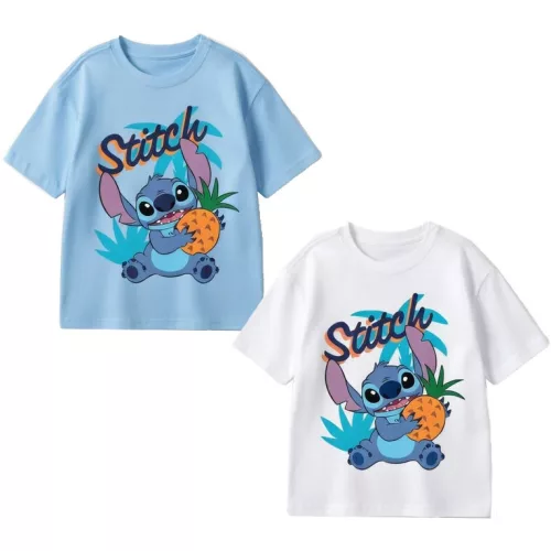 Disney Lilo és Stitch, A csillagkutya Ananas gyerek rövid póló, felső 3 - 8 év / 98 - 128 cm