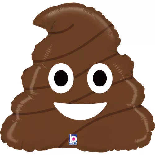 Emoji Poo fólia lufi 43 cm