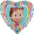 Mása és a medve Rainbow fólia lufi 46 cm