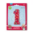 CoComelon Red 1-es szám fólia lufi 66 cm