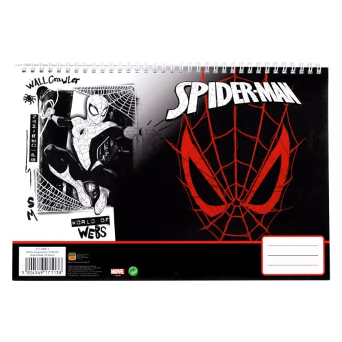 Pókember World of Webs A/4 spirál vázlatfüzet, 30 lapos