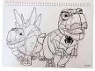 Pókember Spidey Dino-Webs A/4 spirál vázlatfüzet 40 lapos matricával