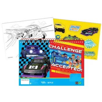   Hot Wheels Challenge A/4 spirál vázlatfüzet 40 lapos matricával
