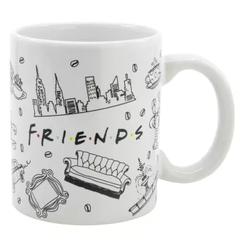 Jóbarátok NYC porcelán bögre 325 ml Díszdobozban