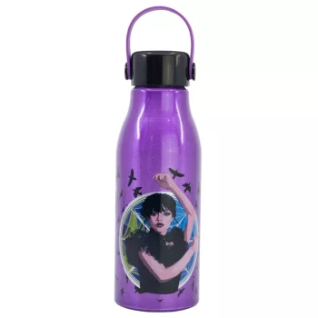   Wednesday Nevermore Flexi alumínium kulacs csavaros kupakkal, akasztóval 760 ml