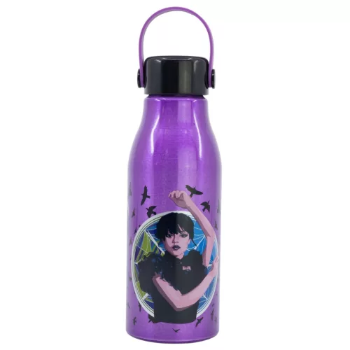 Wednesday Nevermore Flexi alumínium kulacs csavaros kupakkal, akasztóval 760 ml