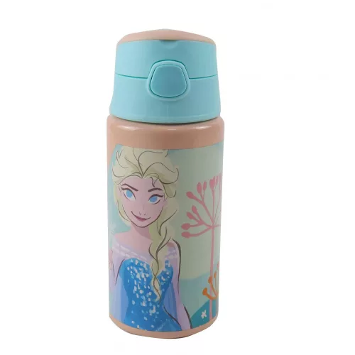 Disney Jégvarázs Adventure alumínium szívószálas kulacs akasztóval 500 ml