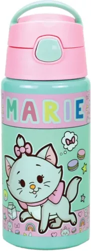 Disney Marie Little Lady alumínium szívószálas kulacs akasztóval 500 mll