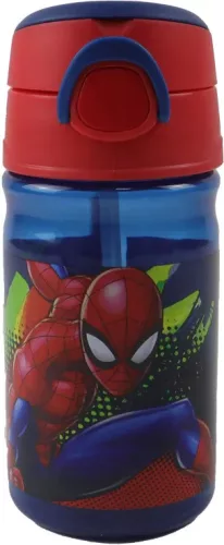 Pókember Splotch műanyag szívószálas kulacs akasztóval 350 ml