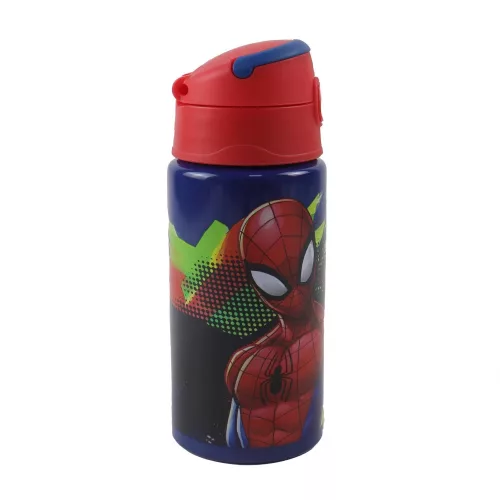 Pókember Splotch alumínium szívószálas kulacs akasztóval 500 ml