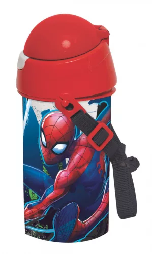 Pókember Dark Jumper műanyag szívószálas kulacs akasztóval 500 ml
