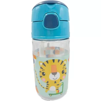   Fisher-Price Animals Tyger műanyag szívószálas kulacs akasztóval 350 ml