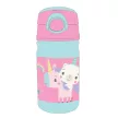Fisher-Price Animals Unicorn műanyag szívószálas kulacs akasztóval 350 ml