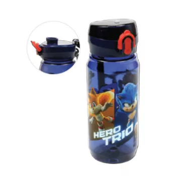   Sonic a sündisznó Hero Trio műanyag kulacs akasztóval 600 ml