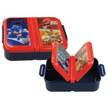   Sonic a sündisznó Hero Trio több rekeszes uzsonnás doboz, szendvicsdoboz
