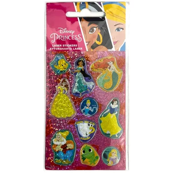 Disney Hercegnők Shining Pink hologrammos matrica szett