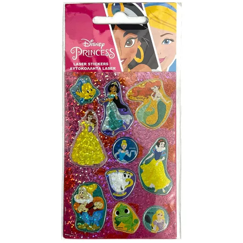 Disney Hercegnők Shining Pink hologrammos matrica szett