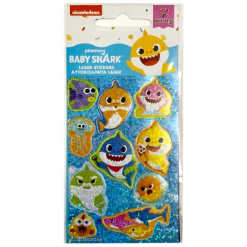Baby Shark Aquatic Blue hologrammos matrica szett