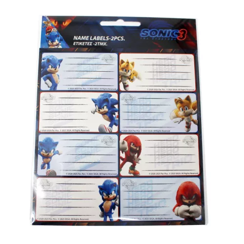 Sonic a sündisznó Hype Man füzetcímke 16 db-os