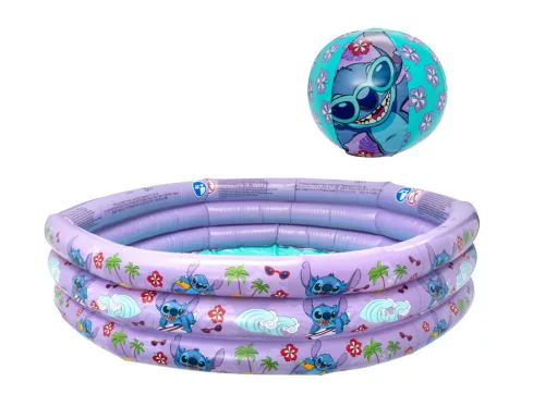 Disney Lilo és Stitch, A csillagkutya Hawaiian 3 gyűrűs gyerek medence és strandlabda szett