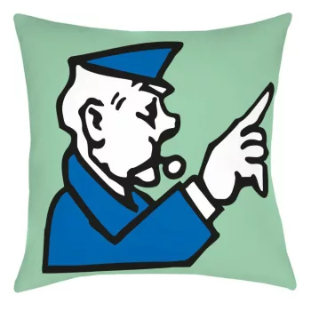 Monopoly Policeman párna, díszpárna 40x40 cm