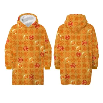   Dragon Ball Zenkai felnőtt belebújós bélelt sherpa polár takaró, poncsó