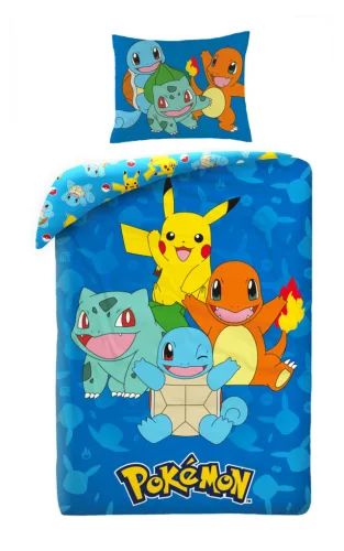 Pokémon Blue ágyneműhuzat 140×200cm, 70×90 cm microfibre