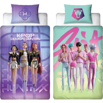   K-pop Démonvadászok Battle kétoldalas ágyneműhuzat 140×200cm, 70x90 cm microfibre