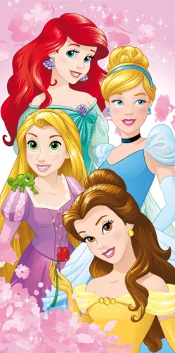 Disney Hercegnők Royal fürdőlepedő, strand törölköző 70x140cm