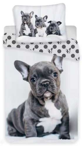 Kutyás French Bulldogs Black ágyneműhuzat 140×200cm, 70×90 cm