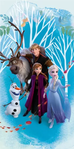 Disney Jégvarázs Blue fürdőlepedő, strand törölköző 70x140cm