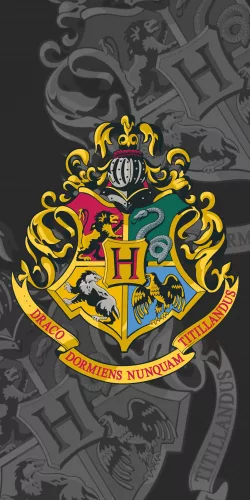 Harry Potter Black Crest fürdőlepedő, strand törölköző 70x140cm