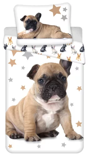 Kutyás French Bulldogs ágyneműhuzat 140×200cm, 70×90 cm