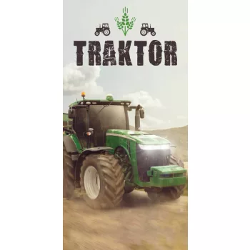 Traktor Green fürdőlepedő, strand törölköző 70x140cm
