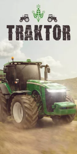 Traktor Green fürdőlepedő, strand törölköző 70x140cm