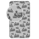 Vonat Grey gumis lepedő 90x200 cm