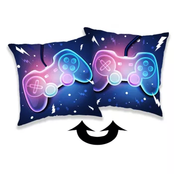 Gamer Neon párna, díszpárna 40x40 cm