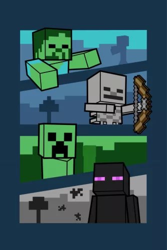 Minecraft Adventure polár takaró 100x150cm
