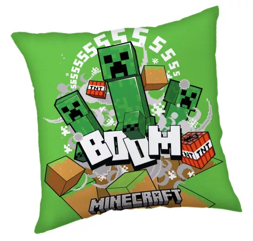 Minecraft Creeper Boom párna, díszpárna 40 x 40 cm