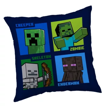 Minecraft Mob Callout párna, díszpárna 40 x 40 cm