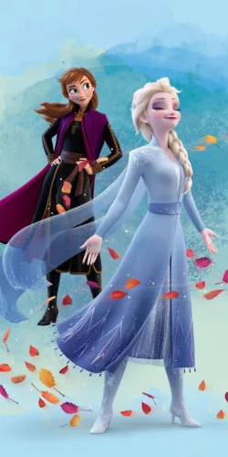 Disney Jégvarázs Wind Blue fürdőlepedő, strand törölköző 70x140cm