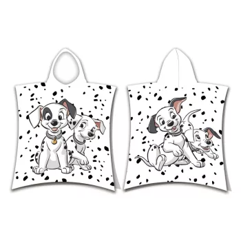   Disney 101 Kiskutya White strand törölköző poncsó 50x115cm