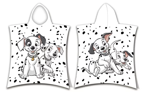 Disney 101 Kiskutya White strand törölköző poncsó 50x115cm